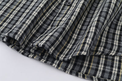 Camisa de Manga Larga a Cuadros con Bolsillo Bordado para Hombre - Image 34