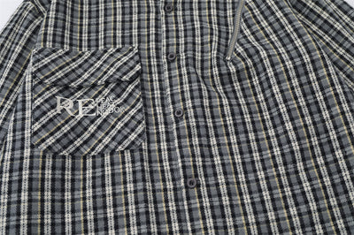 Camisa de Manga Larga a Cuadros con Bolsillo Bordado para Hombre - Image 37