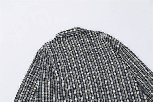 Camisa de Manga Larga a Cuadros con Bolsillo Bordado para Hombre - Image 39