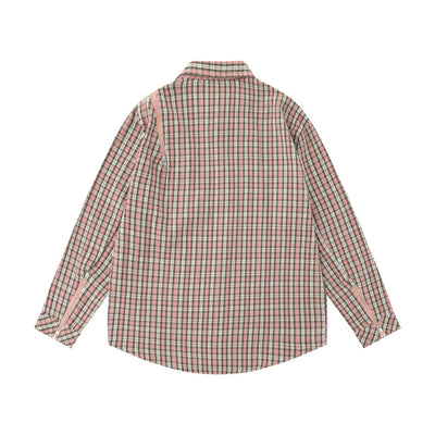 Camisa de Manga Larga a Cuadros con Bolsillo Bordado para Hombre - Image 42