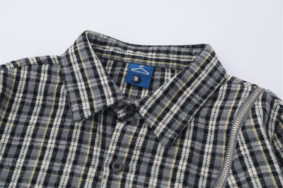 Camisa de Manga Larga a Cuadros con Bolsillo Bordado para Hombre - Image 46
