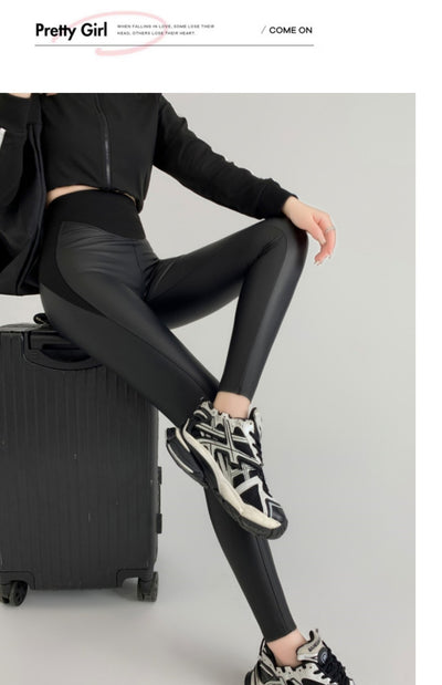 Leggins de Cuero Sintético Mate Ajustados para Otoño Invierno - Image 21
