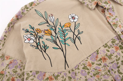 Camisa Cardigan Floral para Hombre - Bordada con Solapa, Manga Larga Suelta - Image 21