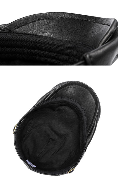Boina de Cuero Genuino para Hombre - Estilo Clásico Coreano Otoño Invierno - Image 15