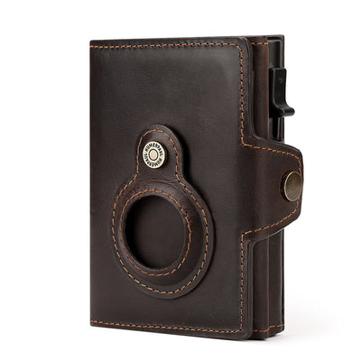 Billetera RFID de Cuero Genuino con Cierre Automático Anti-pérdida - Image 12