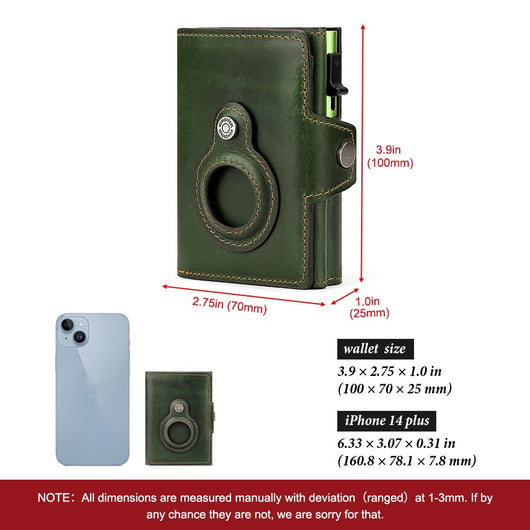 Billetera RFID de Cuero Genuino con Cierre Automático Anti-pérdida - Image 14