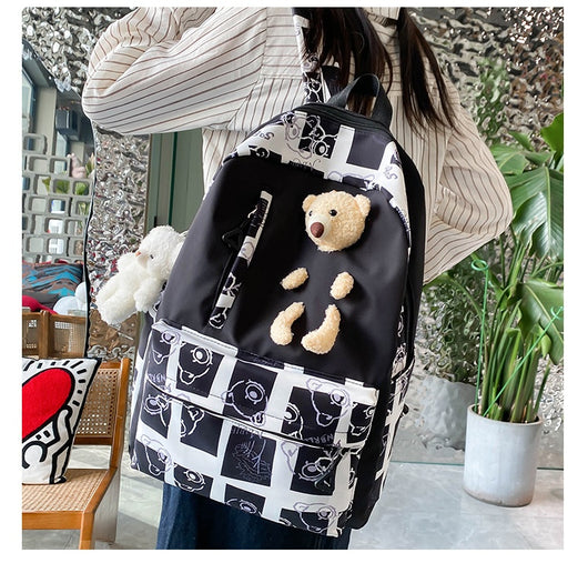 Set de 3 Piezas: Mochila Escolar con Diseño Osito y Lonchera para Niñas - Image 40