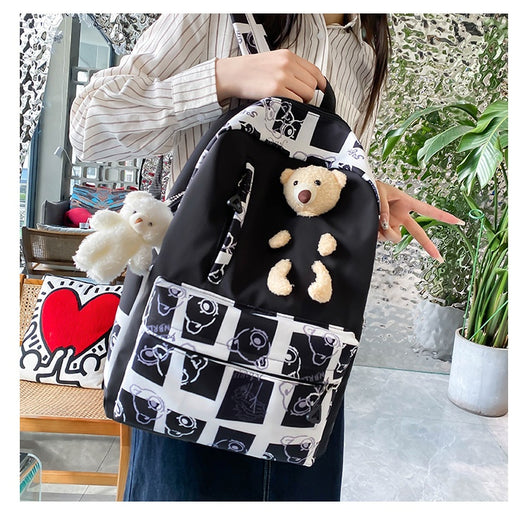 Set de 3 Piezas: Mochila Escolar con Diseño Osito y Lonchera para Niñas - Image 42