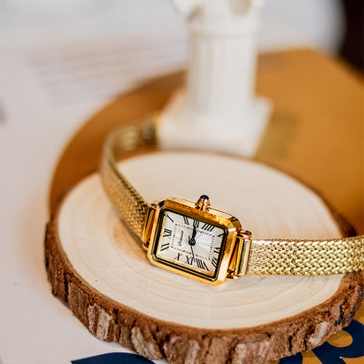 Reloj Pulsera Malla Milán Rectangular Clásico Vintage - Image 8