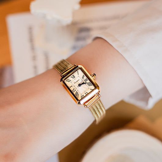Reloj Pulsera Malla Milán Rectangular Clásico Vintage - Image 12