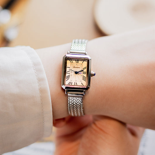 Reloj Pulsera Malla Milán Rectangular Clásico Vintage - Image 13