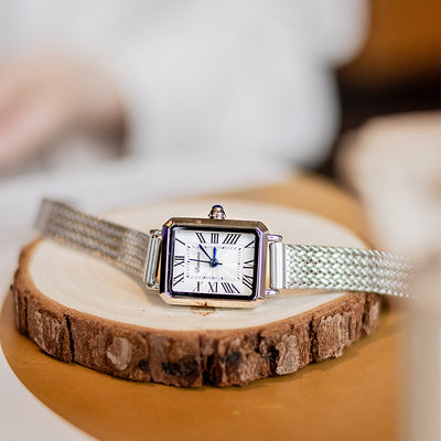 Reloj Pulsera Malla Milán Rectangular Clásico Vintage - Image 15