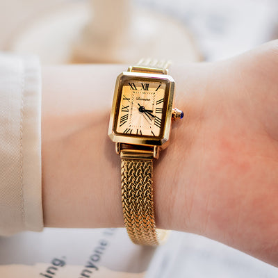 Reloj Pulsera Malla Milán Rectangular Clásico Vintage - Image 16