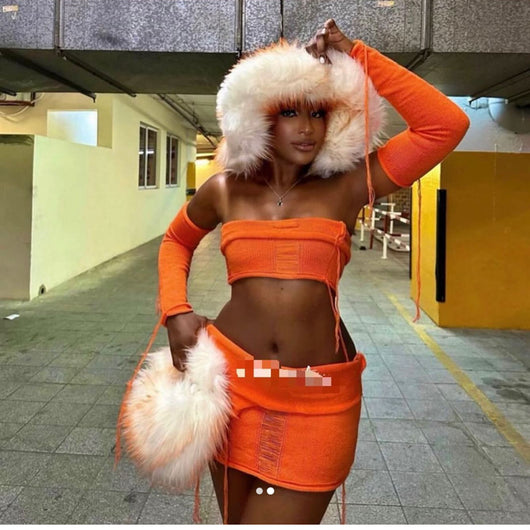 Gorro Punk de Piel de Mapache Grueso - Abrigo Ecológico para Otoño e Invierno - Image 68