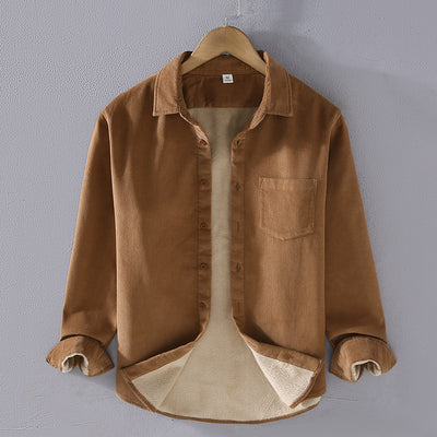 Camisa Acolchada de Pana con Cuello Cuadrado para Hombre - Image 20