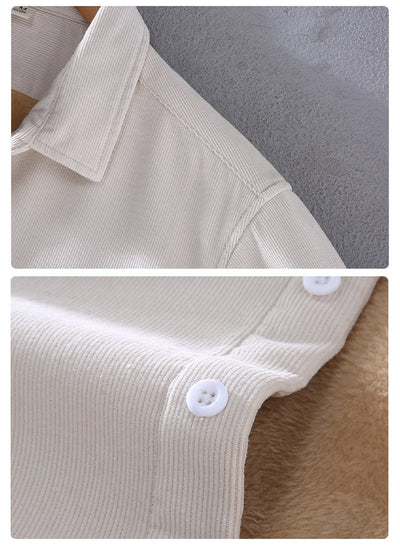 Camisa Acolchada de Pana con Cuello Cuadrado para Hombre - Image 24