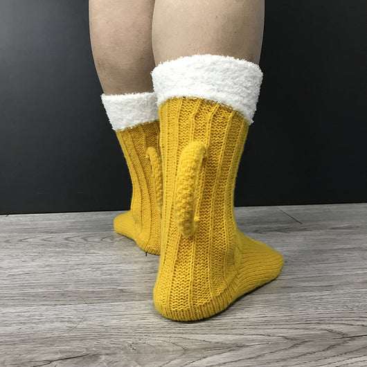 Calcetines Largos 3D Cerveza - Calcetines Térmicos Unisex Invierno Colorblock - Image 16