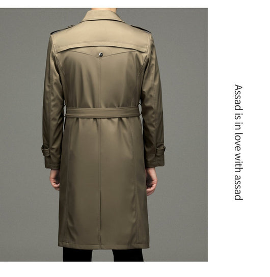 Gabardina Larga Cruzada para Hombre - Estilo Ejecutivo Casual - Image 23