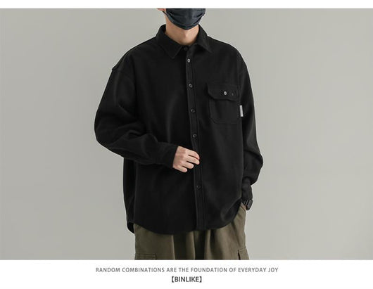 Camisa Retro Americana Maoni de Manga Larga para Hombre - Image 10