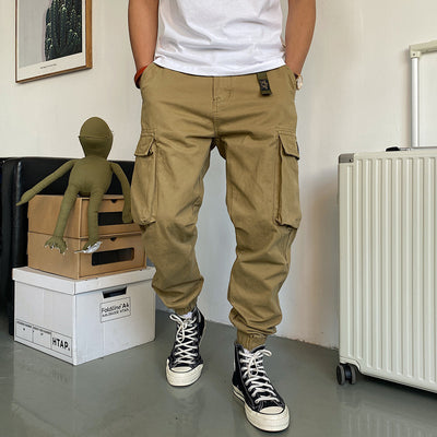 Pantalones de Trabajo Casual de Algodón con Múltiples Bolsillos para Hombre - Image 11