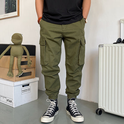 Pantalones de Trabajo Casual de Algodón con Múltiples Bolsillos para Hombre - Image 12