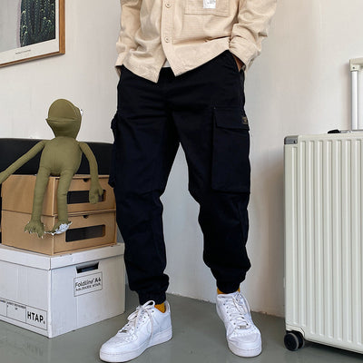 Pantalones de Trabajo Casual de Algodón con Múltiples Bolsillos para Hombre - Image 14