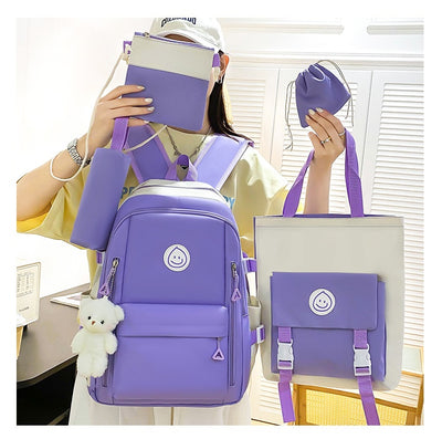 Mochila Escolar de 5 Piezas para Estudiantes - Image 18