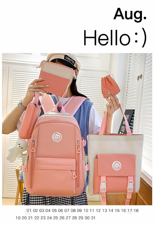 Mochila Escolar de 5 Piezas para Estudiantes - Image 27