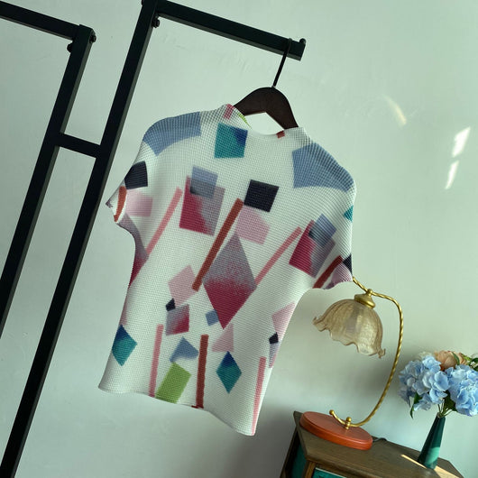 Playera Suelta Creativa de Impresión Ligera - Cuello Redondo Manga Corta - Image 18