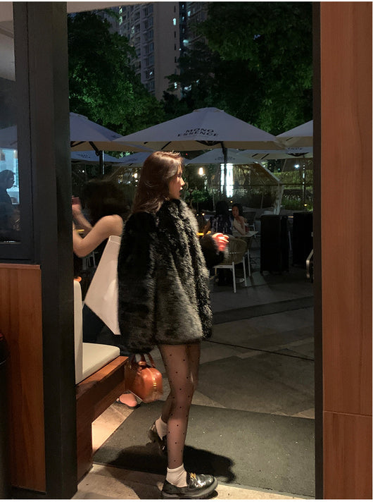 Abrigo de Lana Ecológica para Mujer - Negro Elegante - Image 21