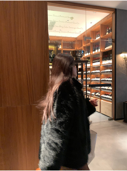 Abrigo de Lana Ecológica para Mujer - Negro Elegante - Image 30