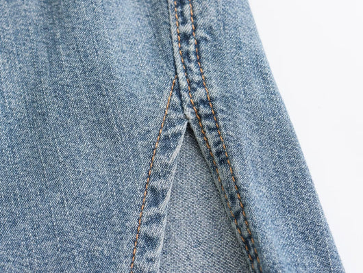 Camisa Denim Asimétrica Casual para Mujer - Image 30