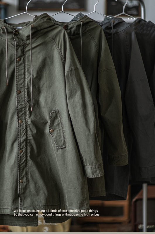 Parka Retro Americana con Capucha y Corte Sirena - Image 8