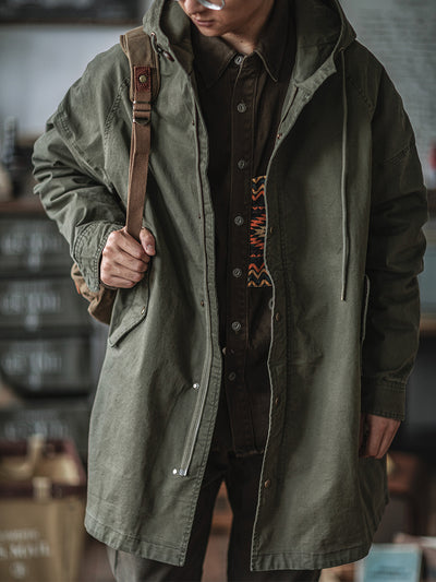 Parka Retro Americana con Capucha y Corte Sirena - Image 10