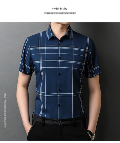 Camisa a Cuadros Manga Corta Moderna para Hombre y Mujer - Image 21