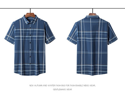 Camisa a Cuadros Manga Corta Moderna para Hombre y Mujer - Image 26