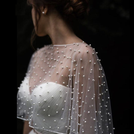 Chal Mesh Marfil con Orilla Asegurada - Gasa Perlada Blanca - Image 12