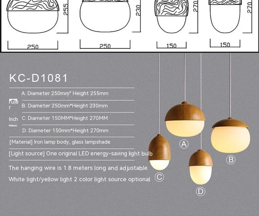 Lámpara de Techo Minimalista con Diseño en Madera Natural - Image 10