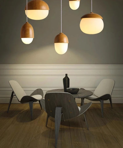 Lámpara de Techo Minimalista con Diseño en Madera Natural - Image 12