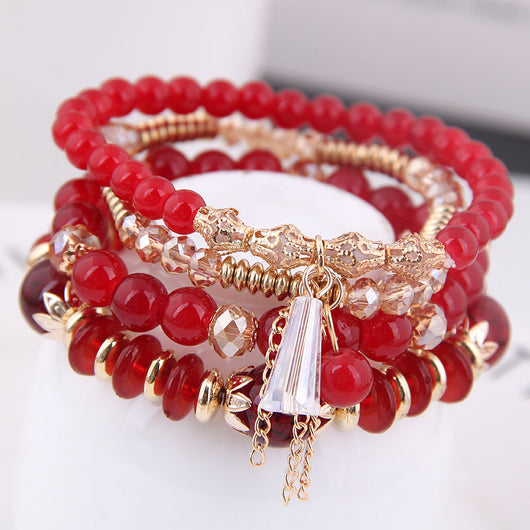 Pulsera Bohemia Multicolor con Cuentas Acrílicas - Brazalete Étnico Multicapa para Mujer - Image 8