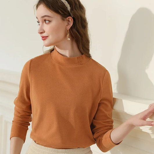 Blusa Térmica de Encaje con Cuello Alto y Manga Larga Ajustada - Image 14