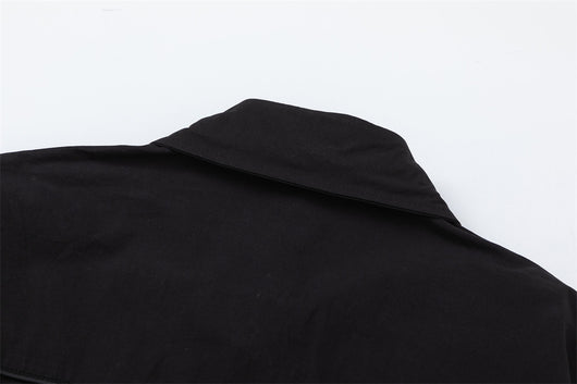 Camisa Suelta con Cierre de Presión y Solapa - Abrigo Primavera Otoño - Image 19