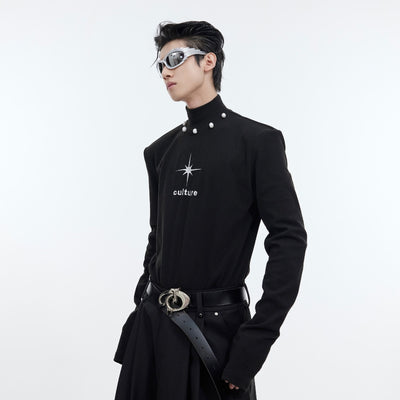 Camisa Básica Cuello Alto Manga Larga Versátil - Image 16