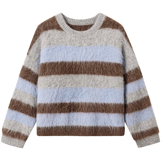 Suéter de Rayas Retro Cómodo para el Día a Día - Image 11
