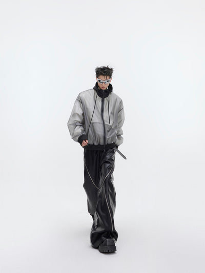 Chaqueta Impermeable con Capucha de Diseño Transparente Unisex - Image 12