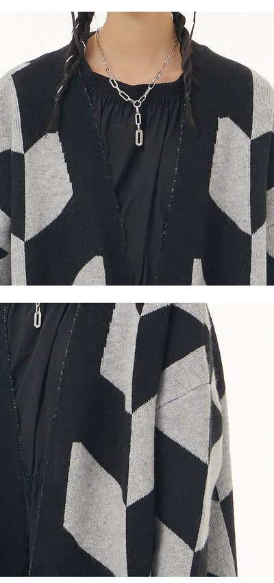 Suéter Holgado Reductor con Corte Oblicuo - Chaqueta Casual Gruesa - Image 21