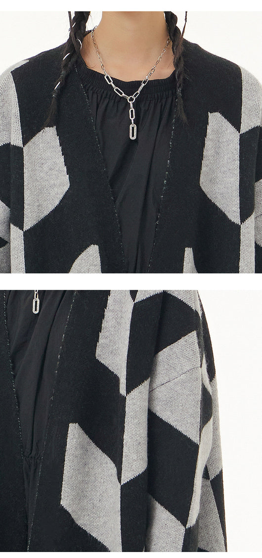 Suéter Holgado Reductor con Corte Oblicuo - Chaqueta Casual Gruesa - Image 21