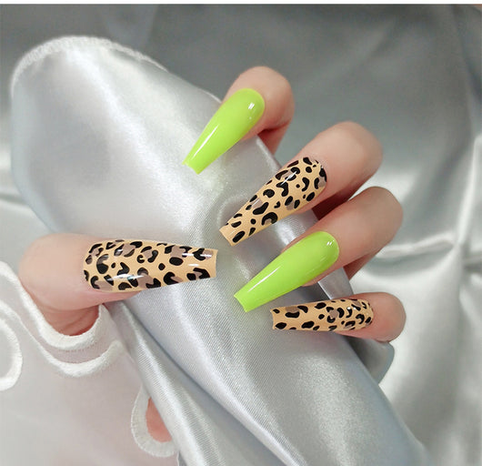 Esmalte de Uñas Estampado Leopardo Amarillo Fluorescente - Image 8