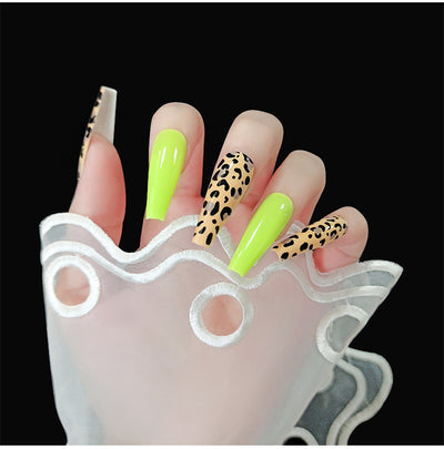 Esmalte de Uñas Estampado Leopardo Amarillo Fluorescente - Image 9