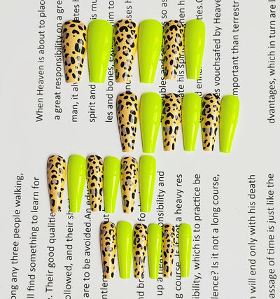 Esmalte de Uñas Estampado Leopardo Amarillo Fluorescente - Image 10